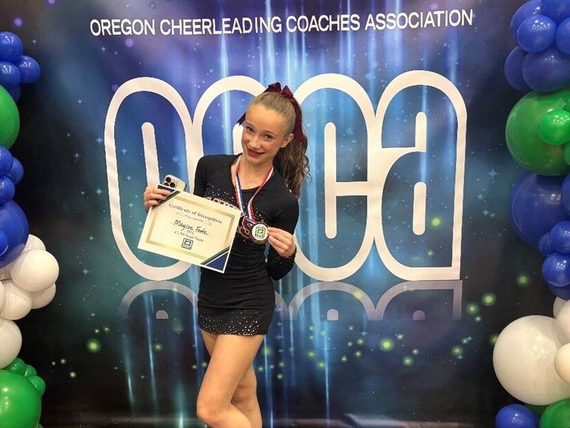 The Dalles' Maycee Foote named to 4A all-state team for Oregon cheerleading